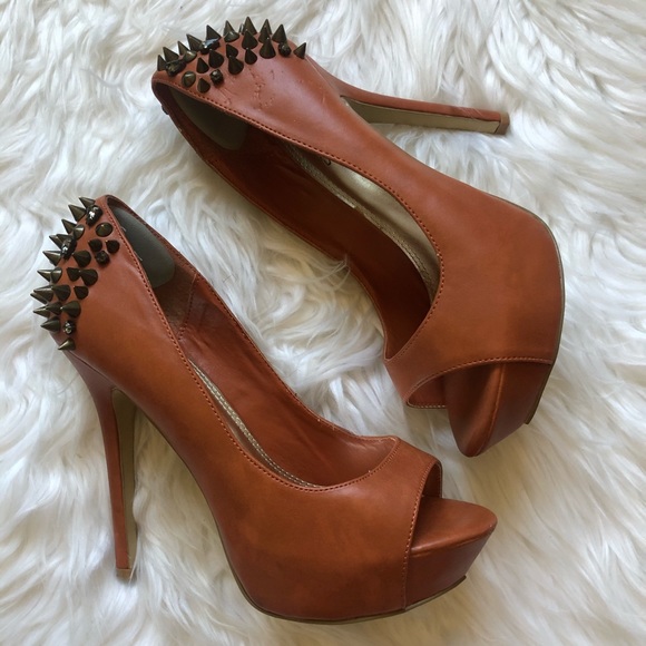 Bakers Shoes - Bakers Stealth Open Toe Pumps spices studs Shoe